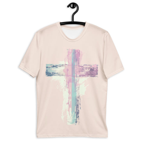 Pink Cross T-Shirt All Over Print Pastel Spring Collection