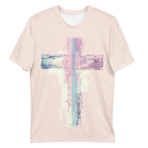 Pink Cross T-Shirt All Over Print Pastel Spring Collection