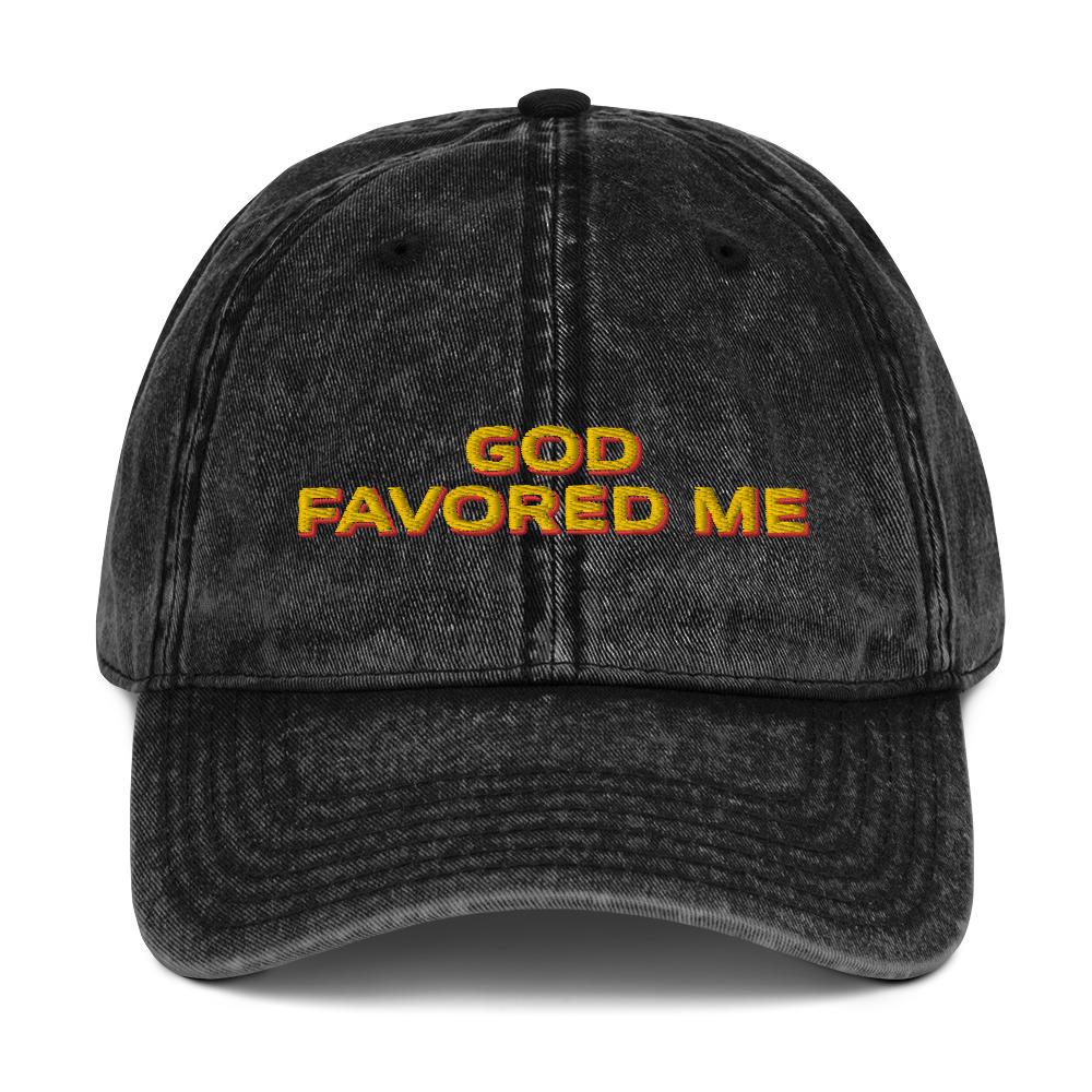 God Favored Me Hat EternalTees Black 