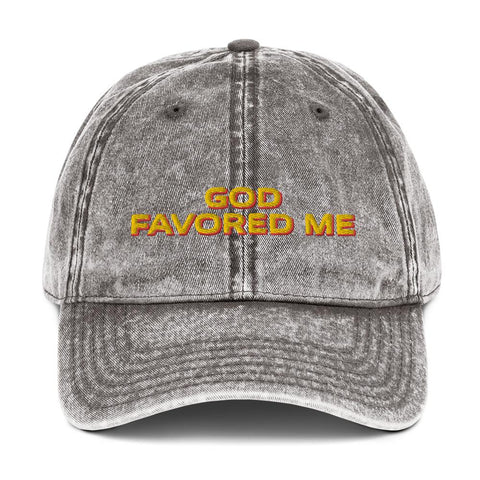 God Favored Me Hat EternalTees Charcoal Grey 