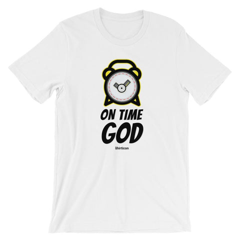 On Time God T-Shirt EternalChristianTees White S 