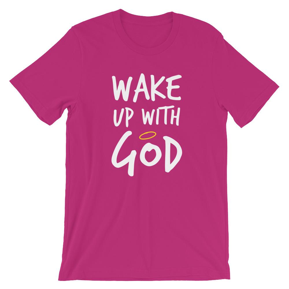 Premium Wake Up With God T-Shirt - Make God Your First Priority Shirt - Put God First Tee - Bible quotes - religion shirts - christian shirt EternalChristianTees Berry S 