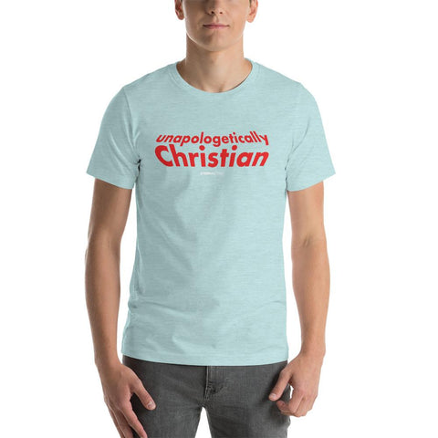 Unapologetically Christian T-Shirt EternalChristianTees Heather Prism Ice Bl S 
