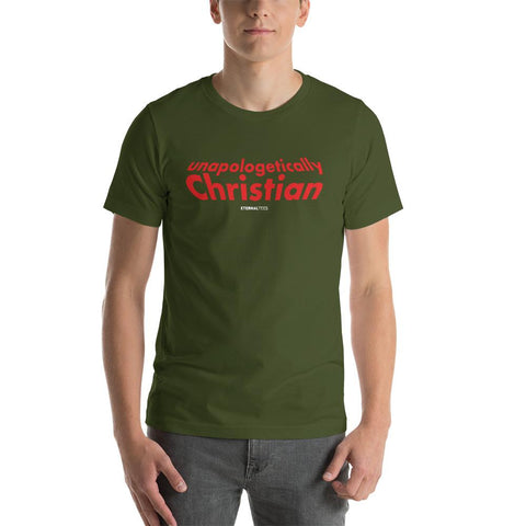 Unapologetically Christian T-Shirt EternalChristianTees Olive S 