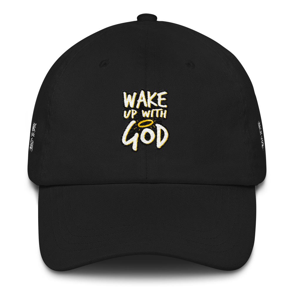 Wake Up With God Dad hat - Christian Dad Hats - Bible Dad Hats - Inspirational Dad Hats EternalChristianTees 