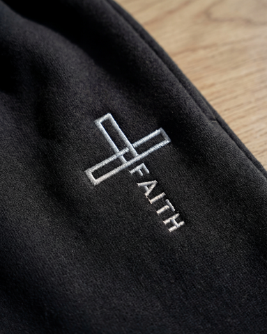 Christian Cross Faith Jogging Pants Embroidered