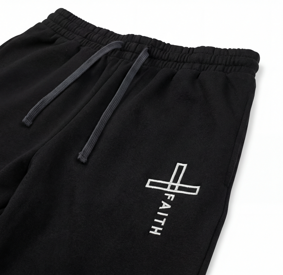 Christian Cross Faith Jogging Pants Embroidered