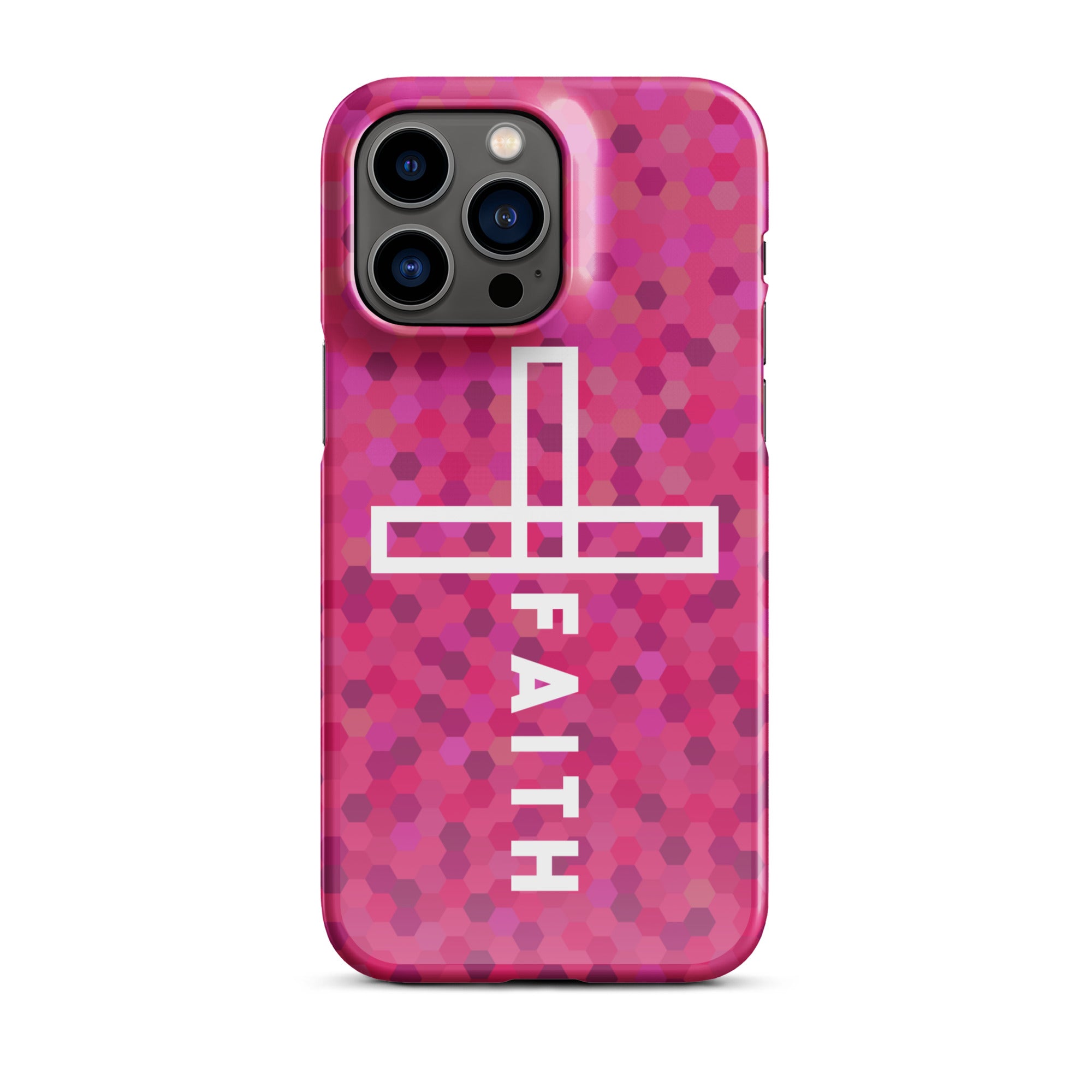 Pink Faith Christian Phone Case for iPhone - iPhone 14 Pro Max Pink Faith Christian Phone Case for iPhone - iPhone 14 Pro Max