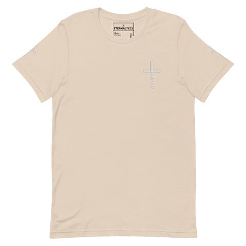 Embroidered Cross Faith T-Shirt - 3 Logos