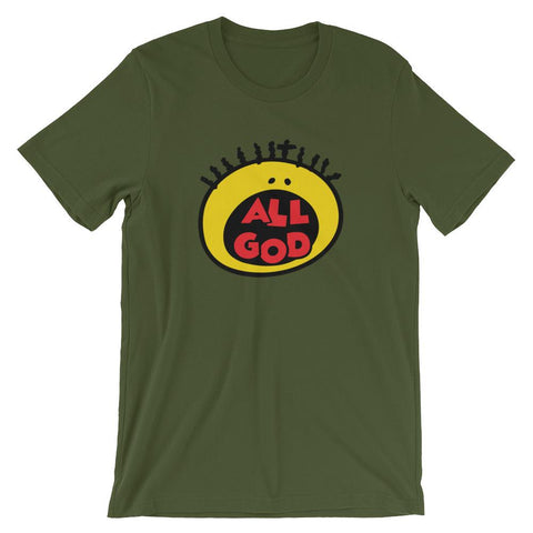 All God Christian Shirt 90s Baby Shirt EternalChristianTees Olive XX-Large 