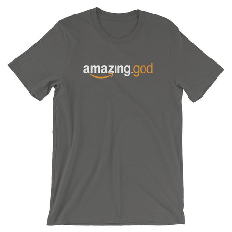 Amazing God T-Shirt Funny Christian Parody Shirt EternalChristianTees Asphalt 4XL 