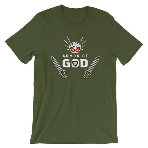 Armor Of God Christian T-Shirt Ephesians 6:13 Shirt EternalChristianTees Olive 2XL 