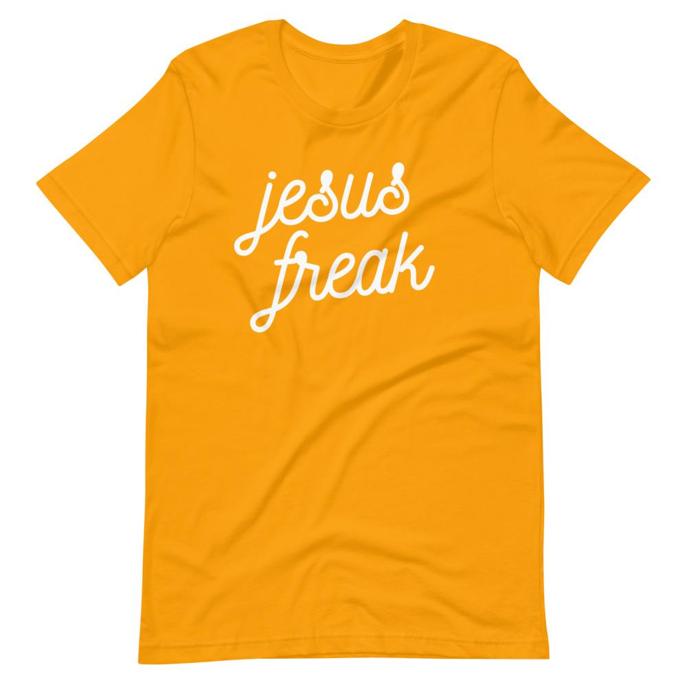 Christian Jesus Freak T-Shirt EternalChristianTees Gold S 