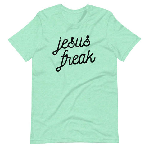 Christian Jesus Freak T-Shirt EternalChristianTees Heather Mint S 
