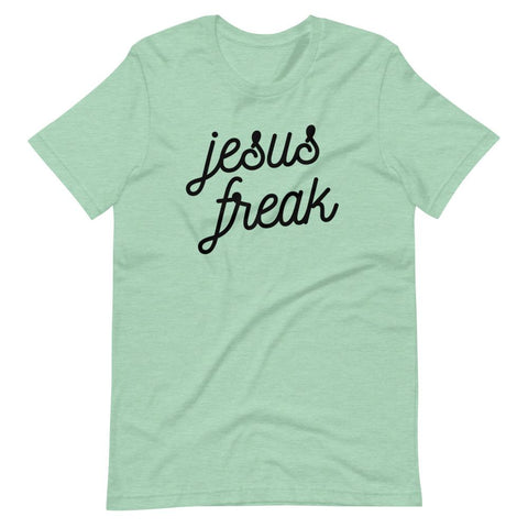 Christian Jesus Freak T-Shirt EternalChristianTees Heather Prism Mint S 