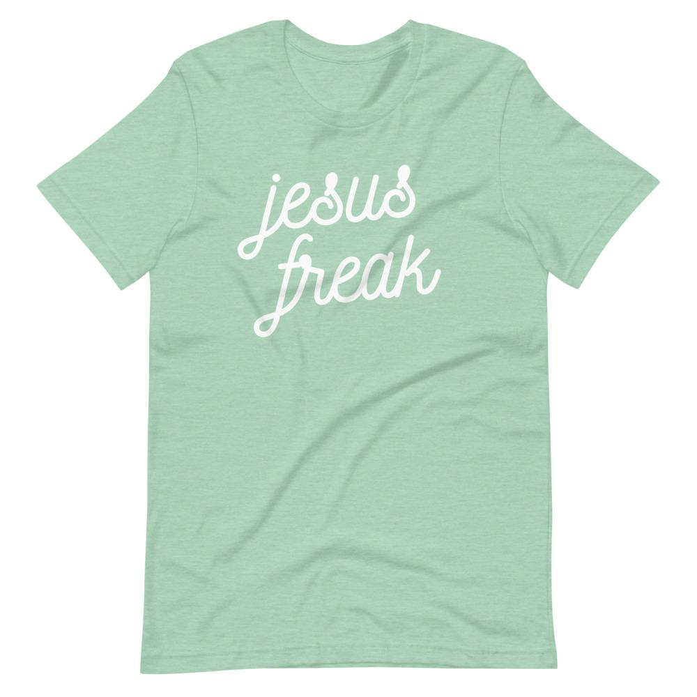 Christian Jesus Freak T-Shirt EternalChristianTees Heather Prism Mint S 
