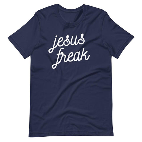 Christian Jesus Freak T-Shirt EternalChristianTees Navy S 