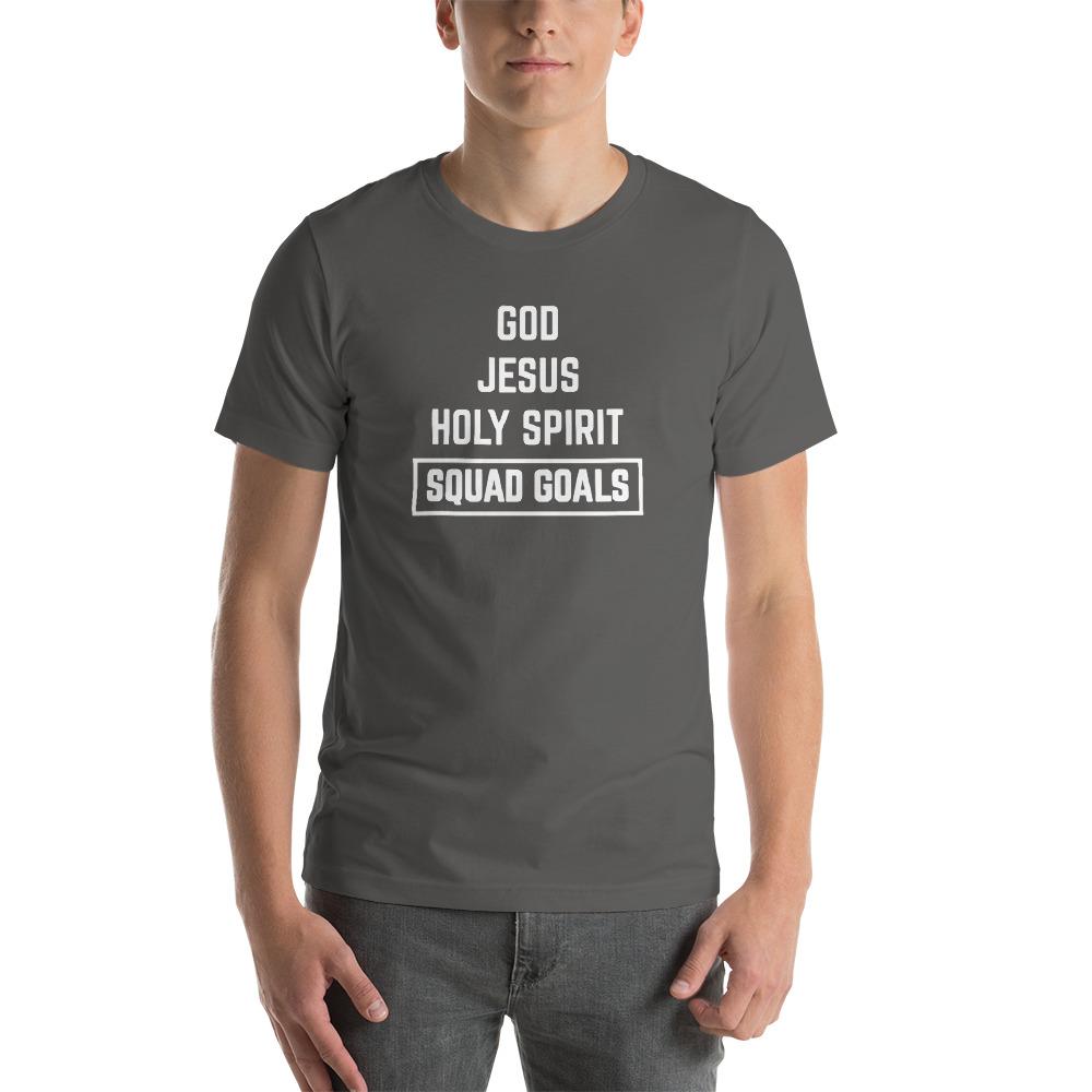 Christian Squad Goals T-Shirt Bible Shirt Holy Trinity Tee Short-Sleeve Unisex T-Shirt EternalChristianTees Asphalt S 