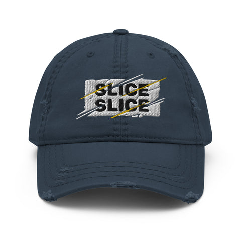 "SLICE SLICE" Distressed Hat/Cap - Peter's Verse - "Hallelujah - Roll Call" Remix