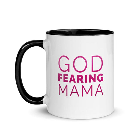 God Fearing Mama Christian Mug with Color Inside Mother's Day Gift EternalChristianTees 