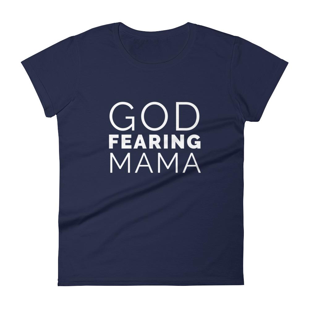 God Fearing Mama T-Shirt Mother's Day And Christian T-Shirt EternalChristianTees Navy 2XL 
