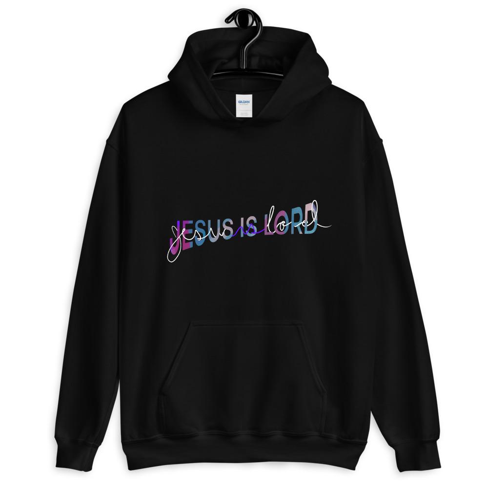 Jesus Is Lord Unisex Christian Hoodie EternalChristianTees Black S 