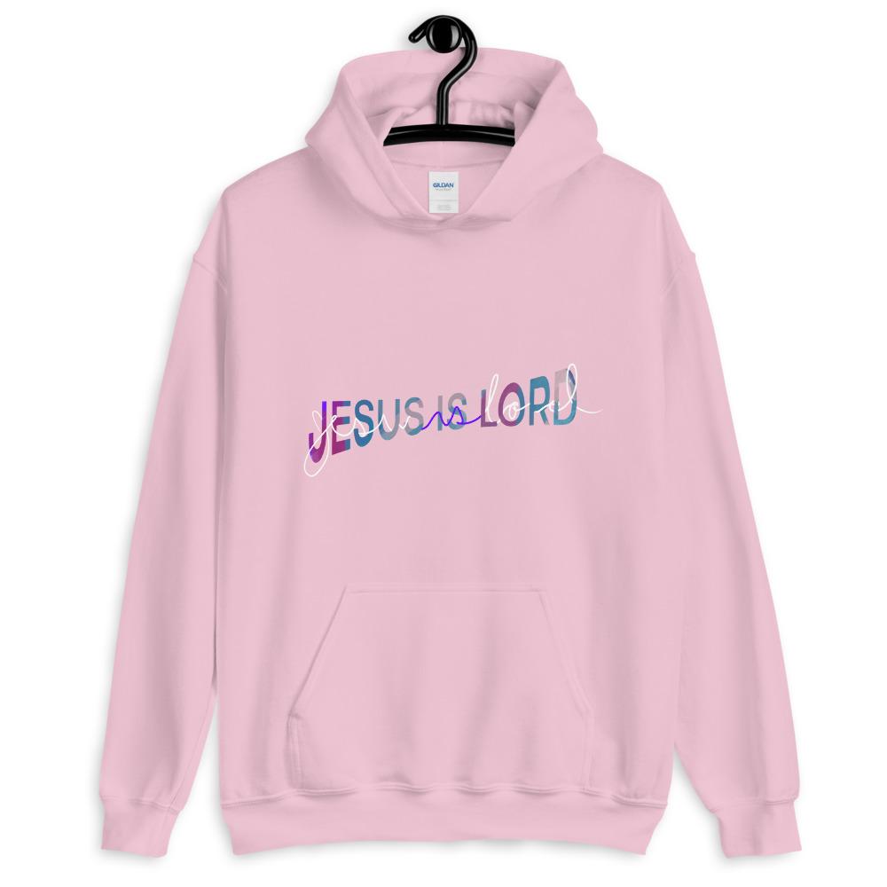 Jesus Is Lord Unisex Christian Hoodie EternalChristianTees Light Pink S 