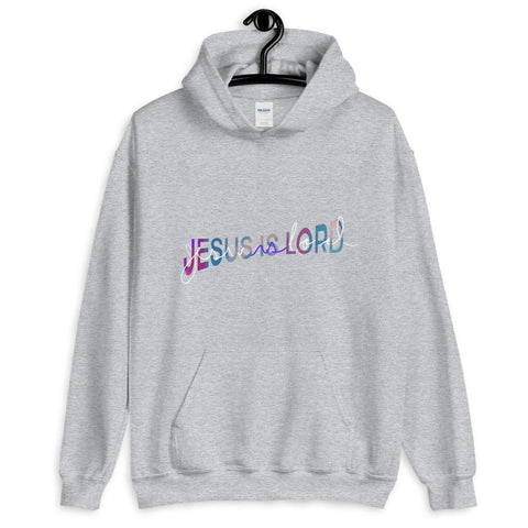 Jesus Is Lord Unisex Christian Hoodie EternalChristianTees Sport Grey S 