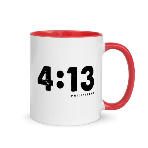 Philippians Mug with Color Inside EternalChristianTees Red 