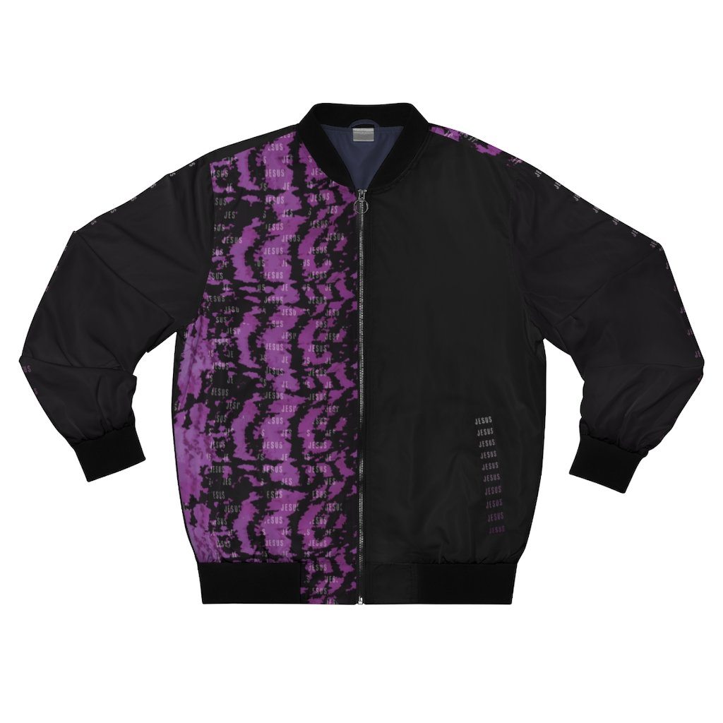 Royalty Purple - Jesus Bomber Jacket Christian Coat Windbreaker All Over Prints Printify S 