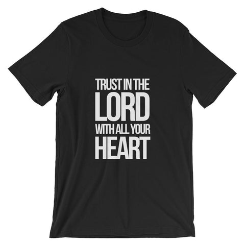 Trust in The Lord Shirt - Proverbs 3 5-6 Shirt - Bible Quotes - Religion Shirts - Christian Shirts - Scripture Shirts EternalChristianTees Black XX-Large 