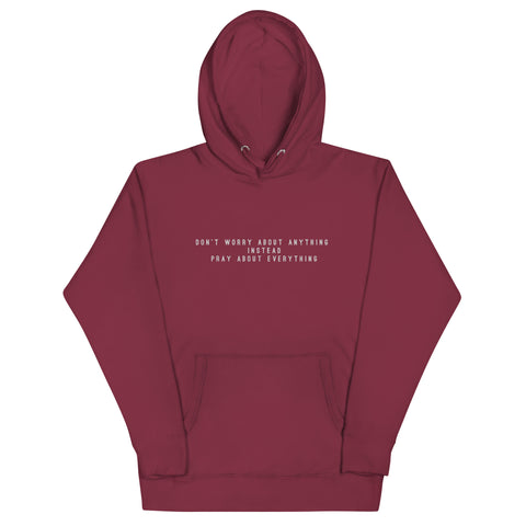 Christian Philippians 4:6 Hoodie Don't Worry About Anything Pullover