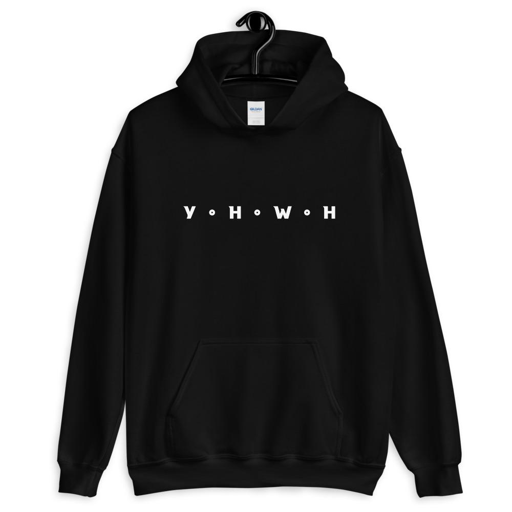 YHWH Christian Hoodie Yahweh EternalChristianTees Black S 