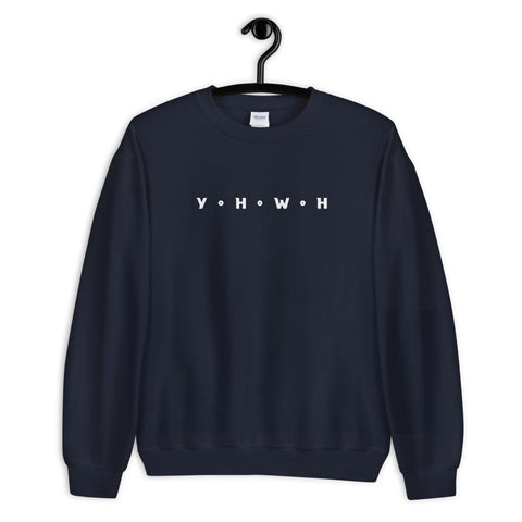 YHWH Christian Sweatshirt Yahweh EternalChristianTees Navy S 